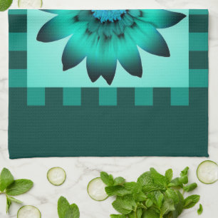 Cadet Blue Daisy Blume #2 Küchentuch
