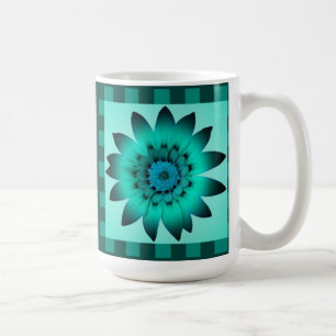 Cadet Blue Daisy Blume, Musterstreifen - Tasse
