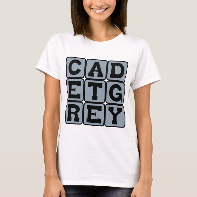 Cadet Gray, Farbe T-Shirt (Vorderseite)