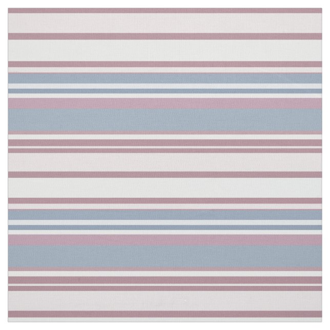 Cadet Grey and Desaturated Rose Stripes Stoff (Muster)