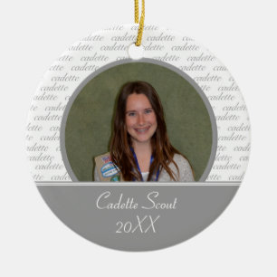 Cadette Pfadfinder-Foto-Verzierung Keramikornament
