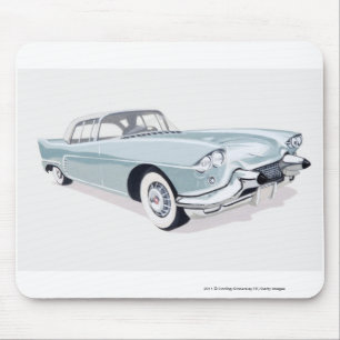 Cadillac 1957 mit Silhouette des Fahrers nach Mousepad