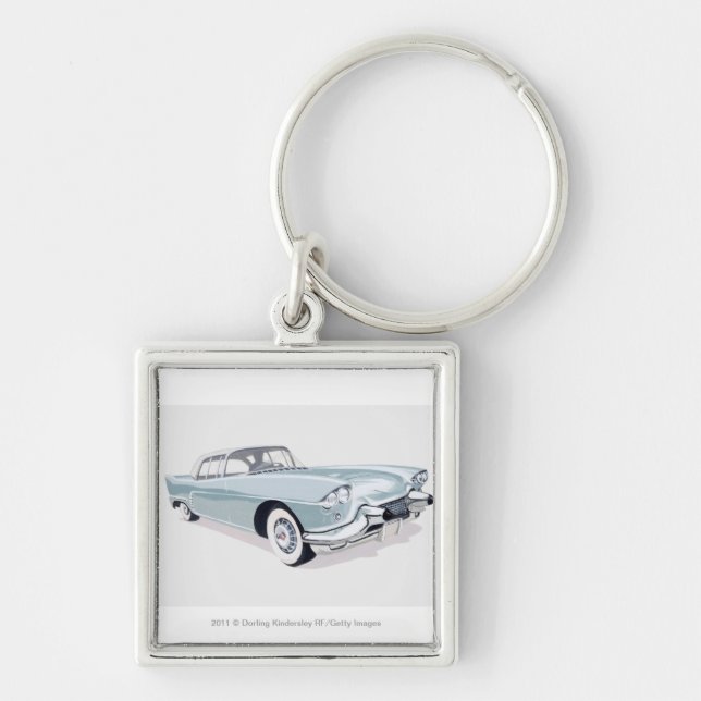Cadillac 1957 mit Silhouette des Fahrers nach Schlüsselanhänger (Vorne)