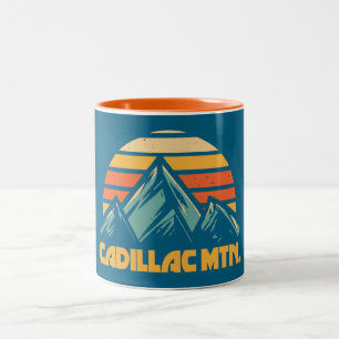 Cadillac Berg Retro Türkis Zweifarbige Tasse