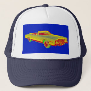 Cadillac-Eldorado-konvertierbare Pop-Kunst 1975 Truckerkappe
