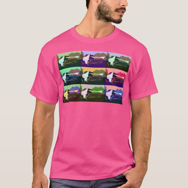 Cadillac im Warholstil T-Shirt (Vorderseite)