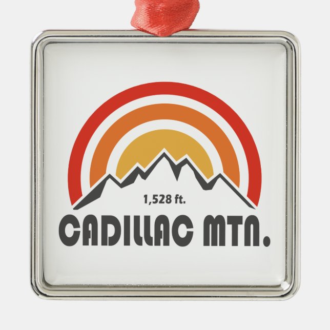 Cadillac Mountain Ornament Aus Metall (Vorne)