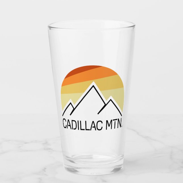 Cadillac Mountain Retro Glas (Vorderseite)