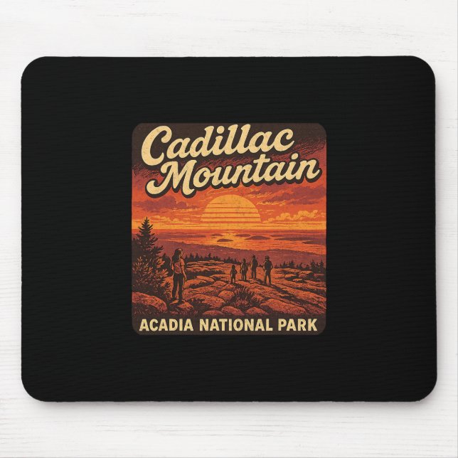 Cadillac Mountain Sunrise Maine Acadia National Pa Mousepad (Vorne)