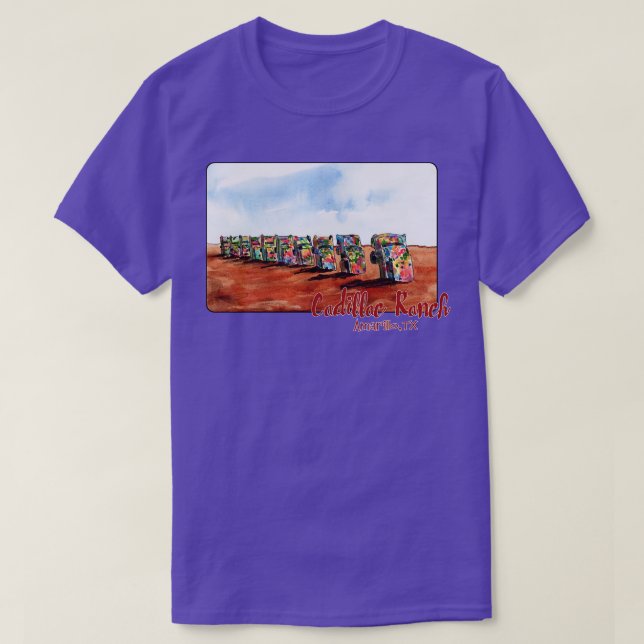 Cadillac Ranch Amarillo Texas T-Shirt (Design vorne)