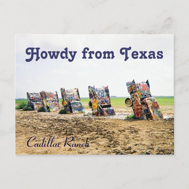 Cadillac Ranch Postcard Postkarte (Vorderseite)