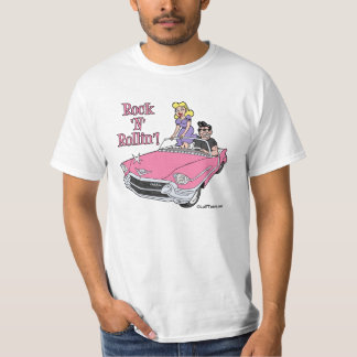 Cadillac rose avec le T-shirt de graisseur et