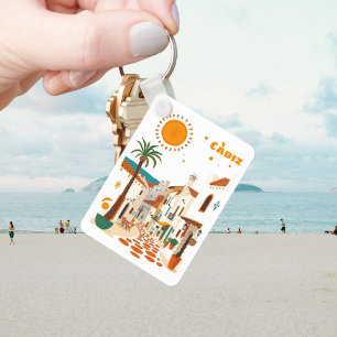 Càdiz Cadiz Spanien Urlaubsstadt weiße Stadt Souve Schlüsselanhänger
