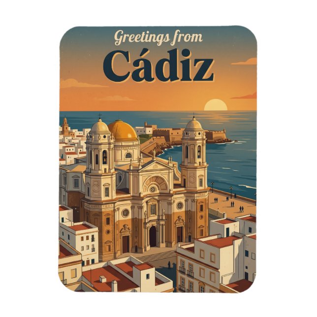 Cádiz Spanien Magnet (Vertikal)