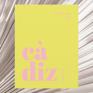 Càdiz Spanien moderne Typografie Postkarte