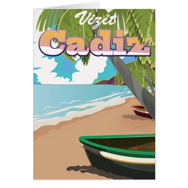 Cadiz Spanien Reiseplakat. (Vorne)