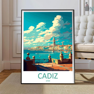 Cadiz Travel Print Wall Art Cadiz Wall Hanging Hom Poster