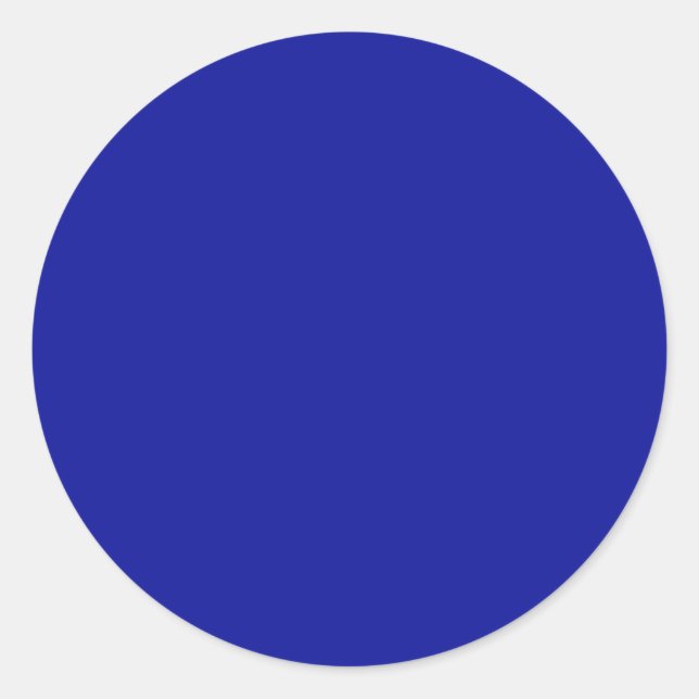 Cadmium Blue Solid Color Runder Aufkleber (Vorderseite)