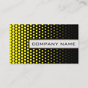 Cadmium Gelb Polka Dot Elegant Modernes Schwarz Visitenkarte