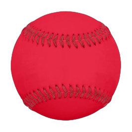 Cadmium Red Solid Color Baseball