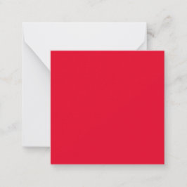 Cadmium Red Solid Color Mitteilungskarte