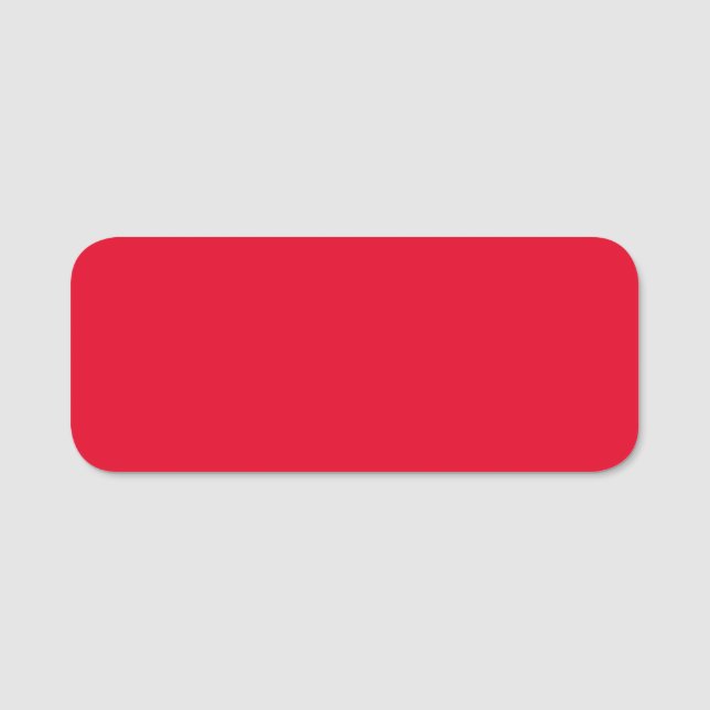 Cadmium Red Solid Color Namensschild (Vorderseite)