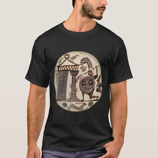 Cadmos, das den Drachen von Thebes kämpft T-Shirt (Vorderseite)