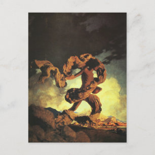 Cadmus sät die Drachenzähne, Maxfield Parrish Postkarte