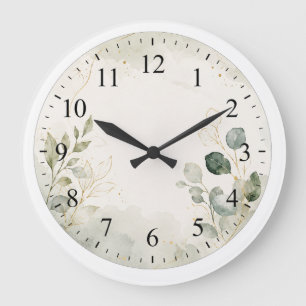 Cadran de Horloge Botanique Élégant