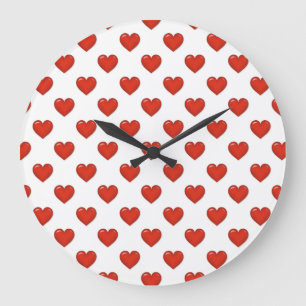 Cadran grande horloge à motif de cœur