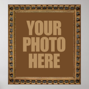 Cadre antique avec votre affiche de photo