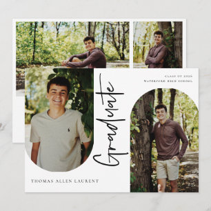 Cadre Arché Diplômé Scripté 4 Photo Invitation