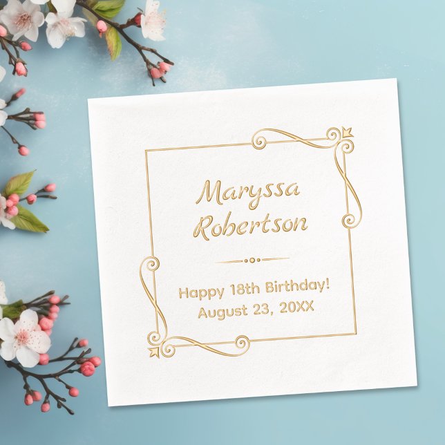 Cadre Carré de virages de coin Anniversaire (Créateur téléchargé)