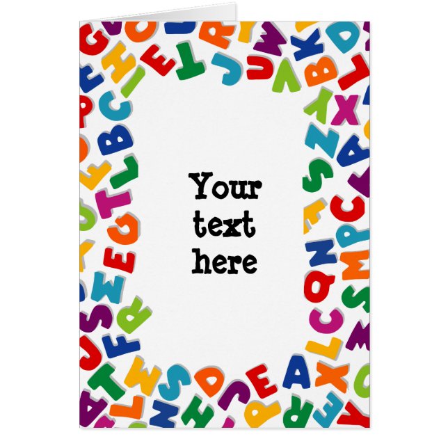 Cadre d'alphabet (Devant)