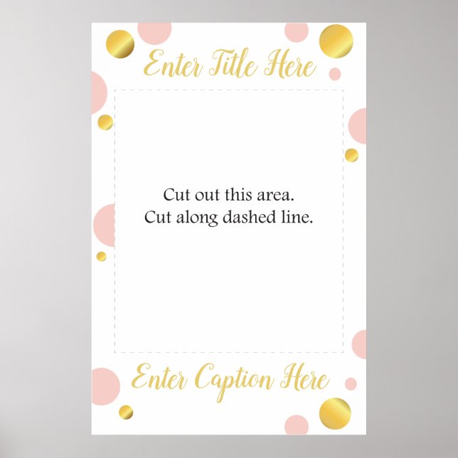 Cadre de accessoires de photo Affiche Rose Or Poin (Devant)
