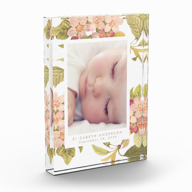 Cadre de bloc photo rose Vintage (Gauche)