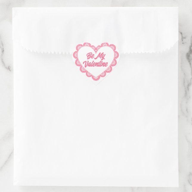Cadre de coeur rose Autocollants de la Saint-Valen (Sac)