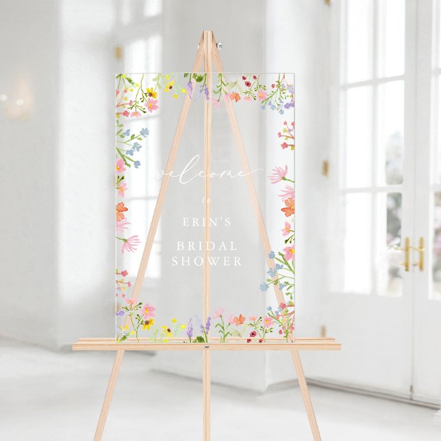 Cadre de fleurs sauvages rustique pour la bienvenu (Créateur téléchargé)