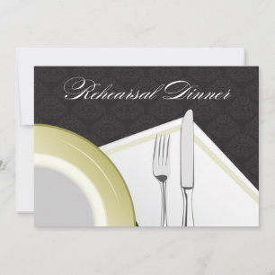 Cadre de la répétition Dîner Invitation (noir)