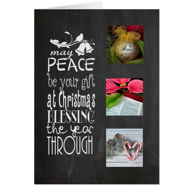 Cadre de Noël Blackboard avec photos de vacances (Devant)