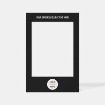 Cadre de selfie Logo Accessoire photo noir pour év