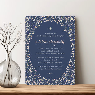 Cadre délicat Invitation baptême ou baptême