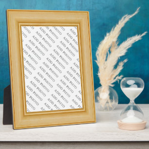 Cadre En Bois Clair Tan Basic Ajouter Plaque Photo