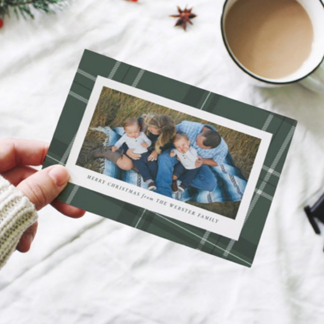 Cadre en plastique vert une carte de vacances phot (Créateur téléchargé)