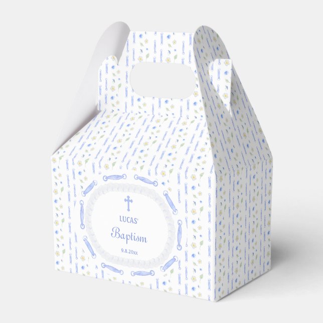 Cadre en ruban bleu Ballotins floral (Verso)