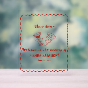 Cadre fantaisiste rouge pour un mariage italien Th