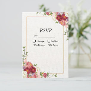 Cadre Fleur d'Or avec jolies fleurs RSVP