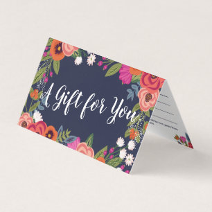 Cadre Floral Boho - Certificat Cadeau