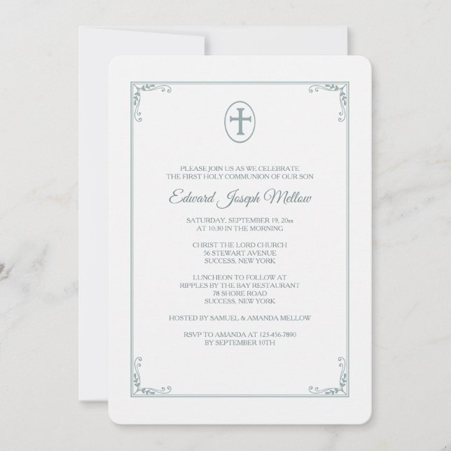 Cadre gracieux Invitation religieuse (Devant)