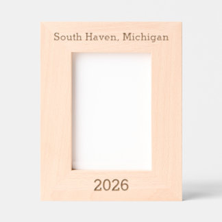 Cadre gravé au laser de South Haven Michigan 